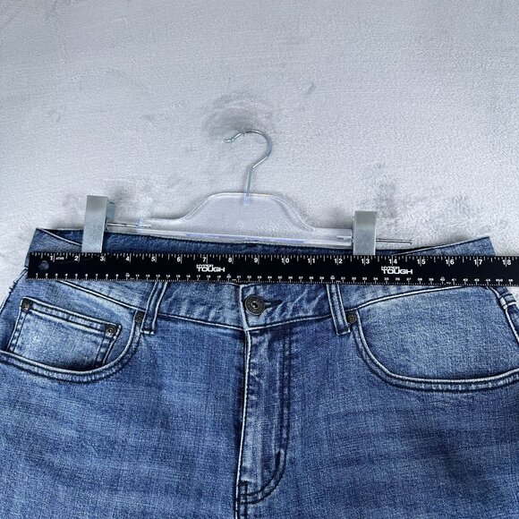 INC International Concepts Straight Leg Jeans Womens Size 34W Distressed Blue - Picture 7 of 12